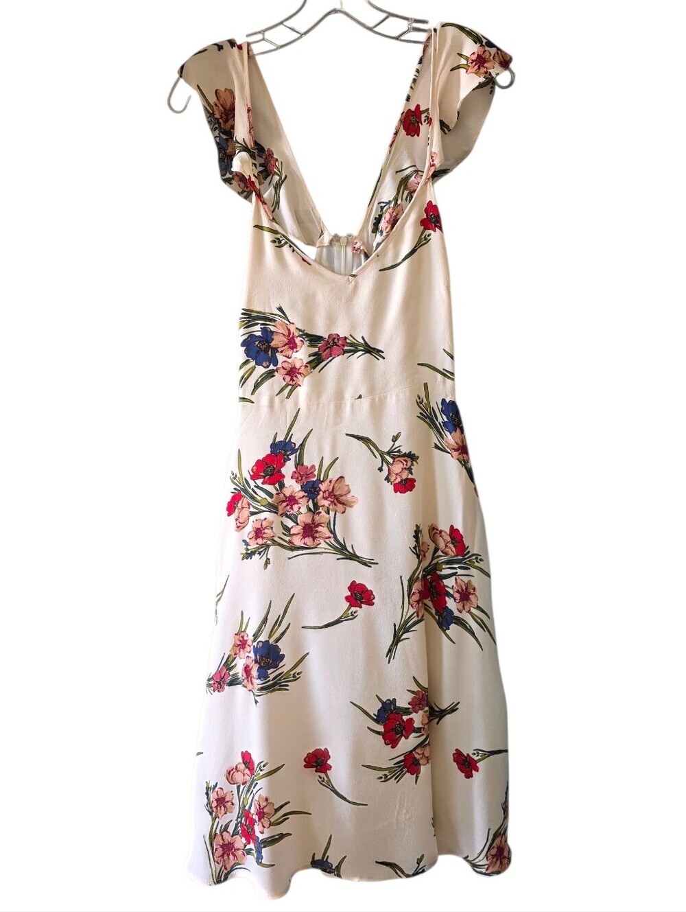 Lulu's Take A Bow-Quet Floral Print Midi Dress Size Large